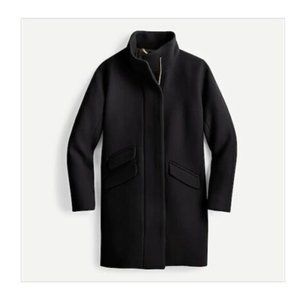 NWT-0,2,6-J.Crew Cocoon coat in Italian stadium-cloth wool - Black